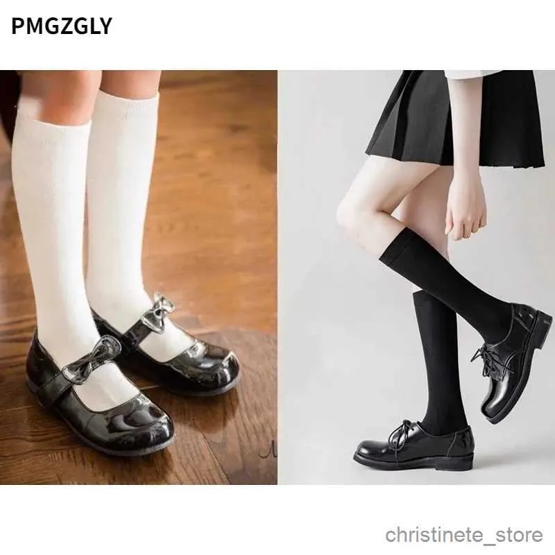 Kids Socks Girl Knee High Socks Ladies Kid's Long Tube School Socks Black White Socks Children School Socks