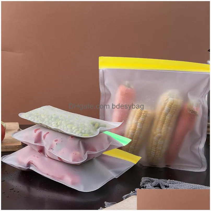 reusable food storage bag leakproof food bag for sandwich/ snack/ fruit food zip top container bags lx2946