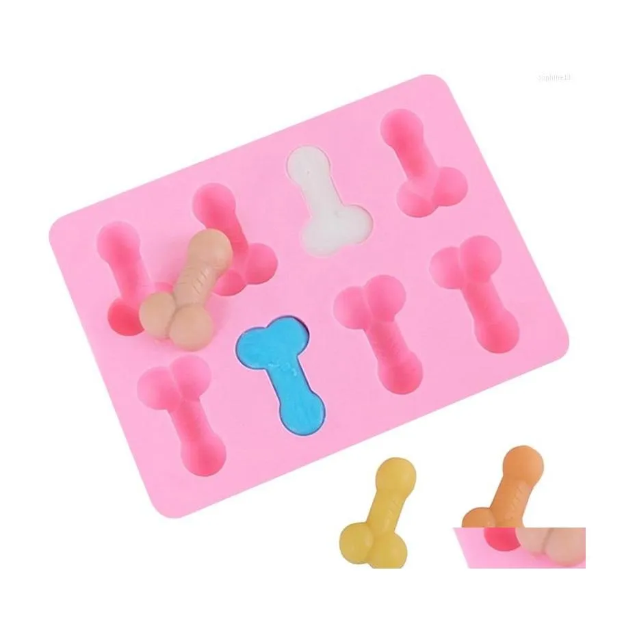 Baking Moulds Mods Sexy Penis Cake Mold Dick Ice Cube Tray Soap Candle Sugar Mod Mini Cream Forms Craft Tools Chocolate Sile Molds D Dhmef