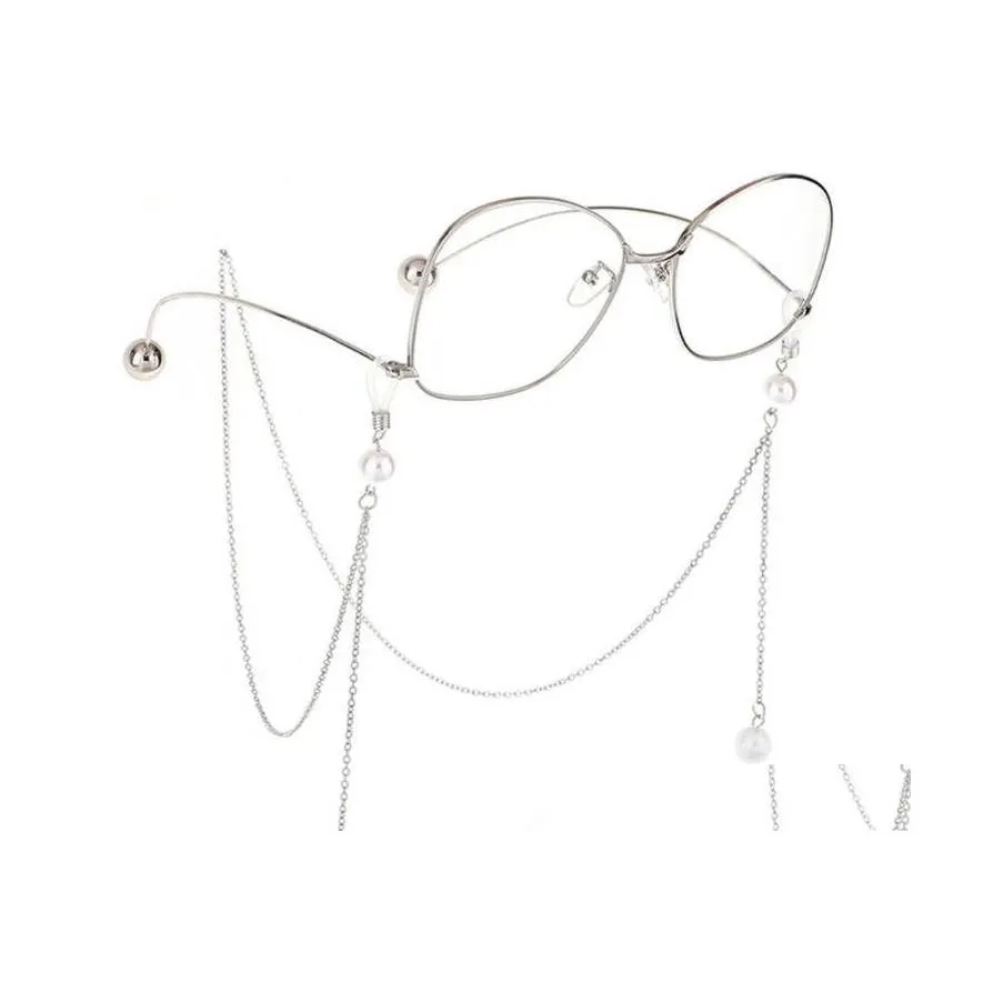 Chaînes de lunettes Vente Femmes Lunettes de soleil Chaîne Accessoires Métal Mtilayer Perle Pendentif Usine En Gros Drop Livraison Mode Eyewea Dhtep