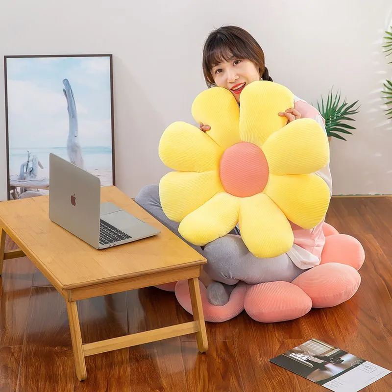 Daisy Flower Cushion Stuffed Sofa Throw Pillow Office Sedentary Chair Cushions Sunflower Tatami Floor Cushion Butt Relaxing Pad 40/55cm