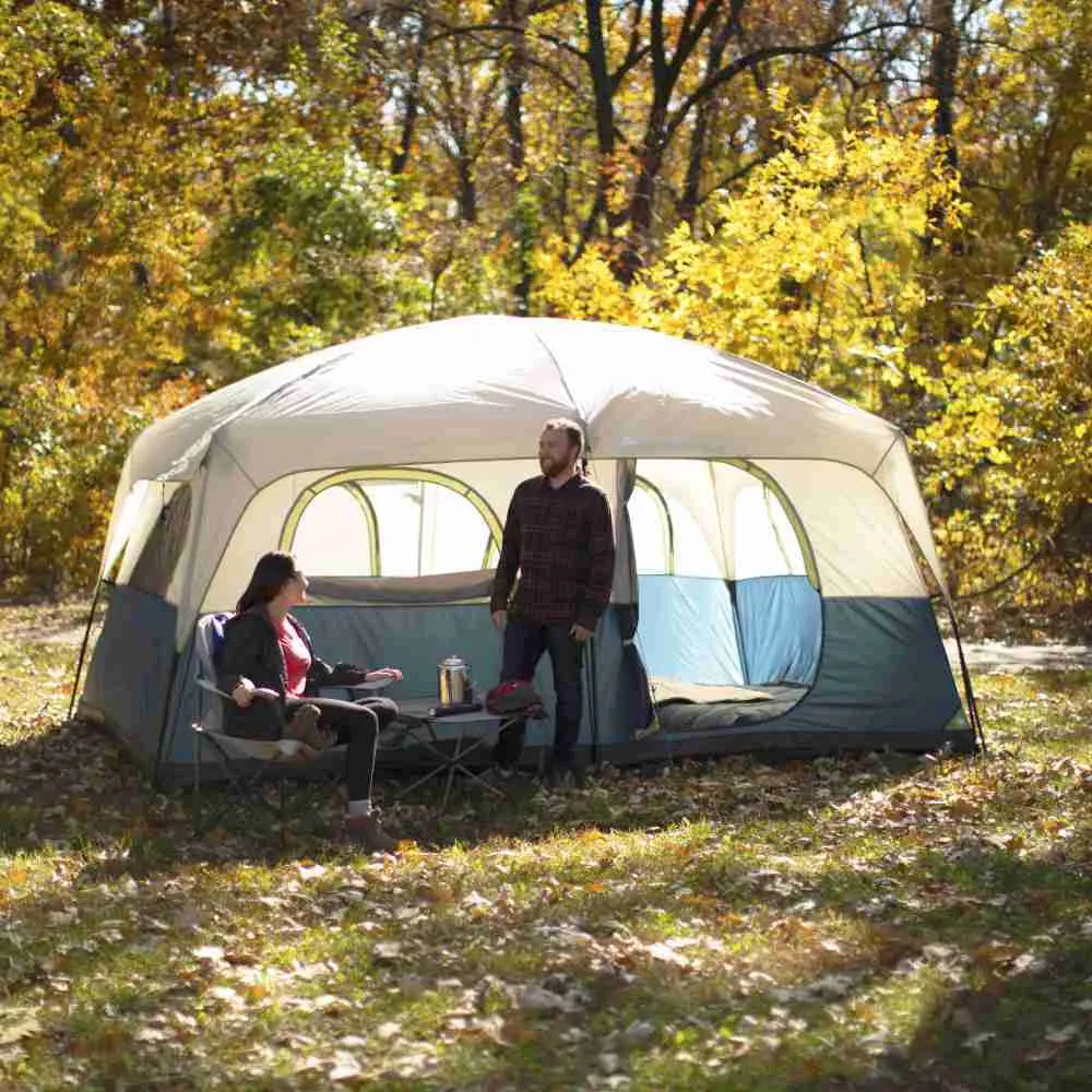 Палатки и укрытия Новая тропа Ozark 14 'x 10' 10 'Семейство палатки в палатке с 10'.