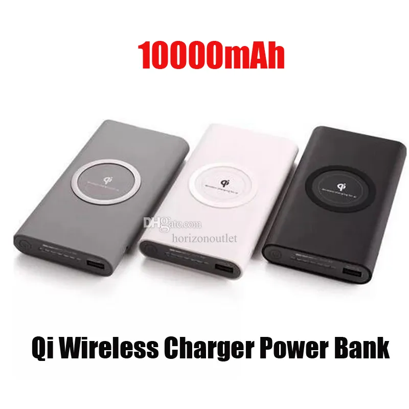New Qi Wireless Charger 10000mAh Battery Power Bank Fast Charging Adapter For Smart Phones Samsung Galaxy S20 S23 iPhone 14 13 12 11 Plus Pro Max with Retail Box
