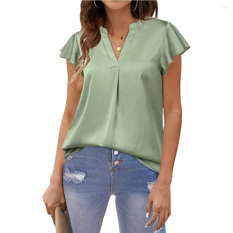 blusas elegantes para dama manga corta