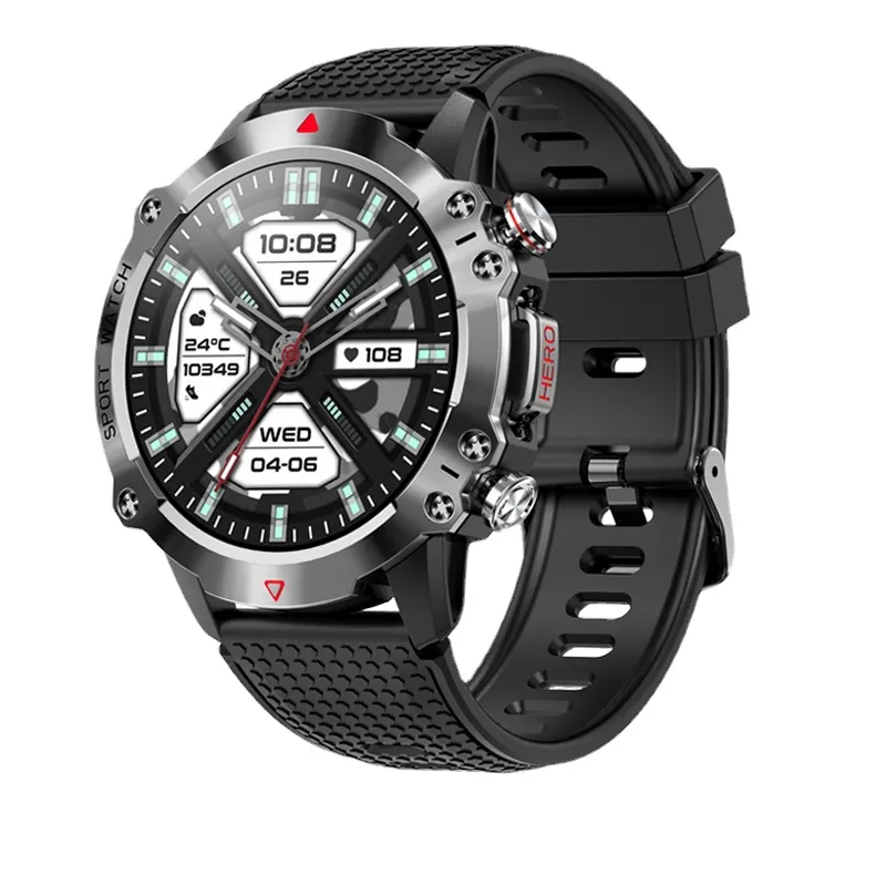 Bluetooth Call Man Smart Watch 1.39 "HD -scherm Waterdichte klokfitnesstracker Outdoor Sports Smartwatch Men 450mAh Batterij