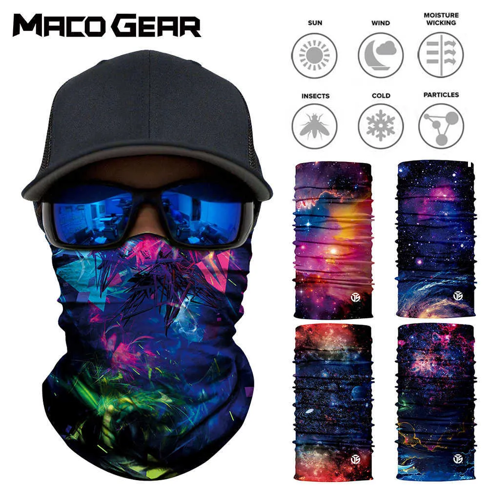 Cycling Caps Masks Men 3D Seamless Magic Universe Galaxy Breathable Bandana Sports Cycling Skiing Mask Riding Hunting Hiking Summer Scarf Women J230422