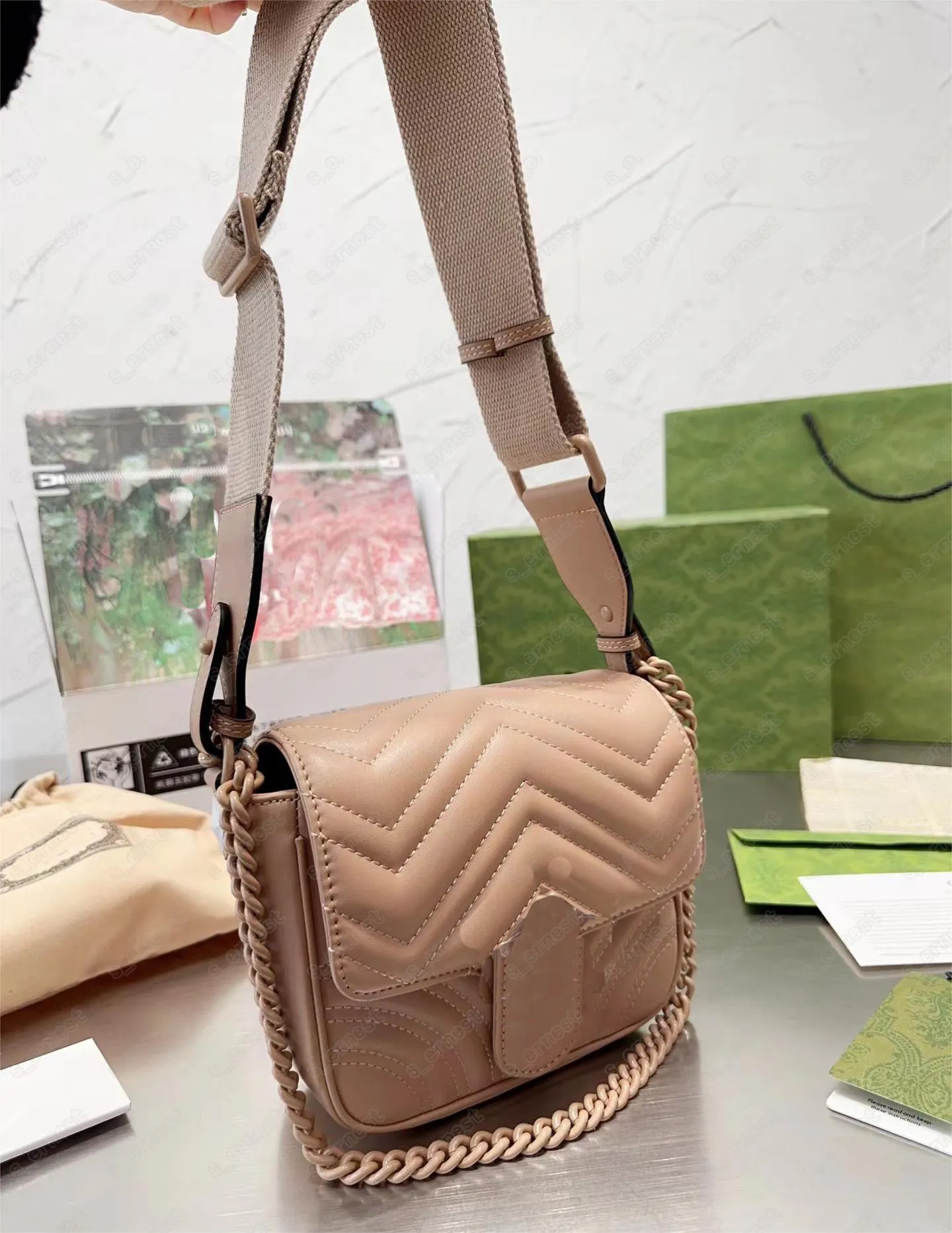 Designer Leather Crossbody Bag Elegant Marmont Style With Multiple Functions For Womens Fashion