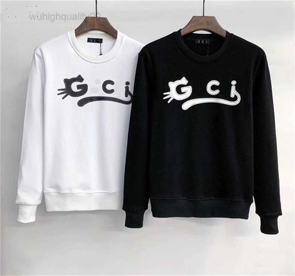 Fashionable Men High-end Autumn and Winter New Pure Cotton Fashion Brand Letter Printed Men's Top