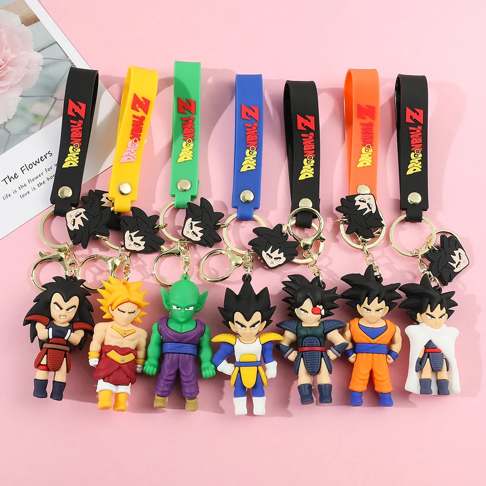 Hot Kids Anime styles Character Jewelry Key Chains Backpack Car Fashion Key Ring Accessories kids gift