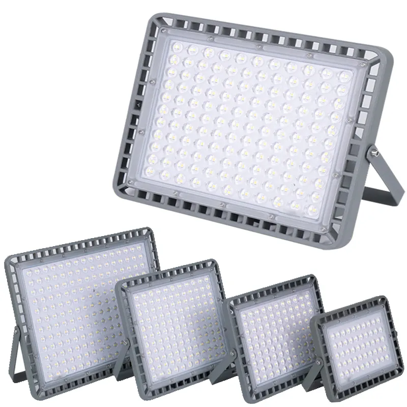 400W 300W 200W 100W Ultra-Thin LED Projection Light 150Lm/W Ra80 Advertising Spot Light Outdoor Waterproof Construction Site Workshop FloodLight crestech168