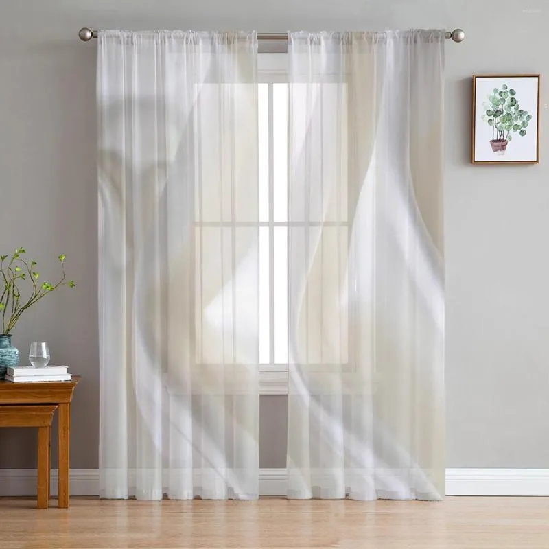 Cortina de mármore de seda Cortinas de verão para sala de estar transparente com decoração de quarto de tule de tule cortina véu