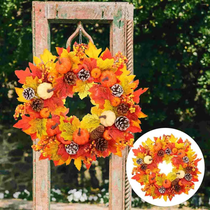 Decoratieve bloemen Kerstmis Halloween-krans Buitendecoraties Thanksgiving-kransen Zijden doek nep