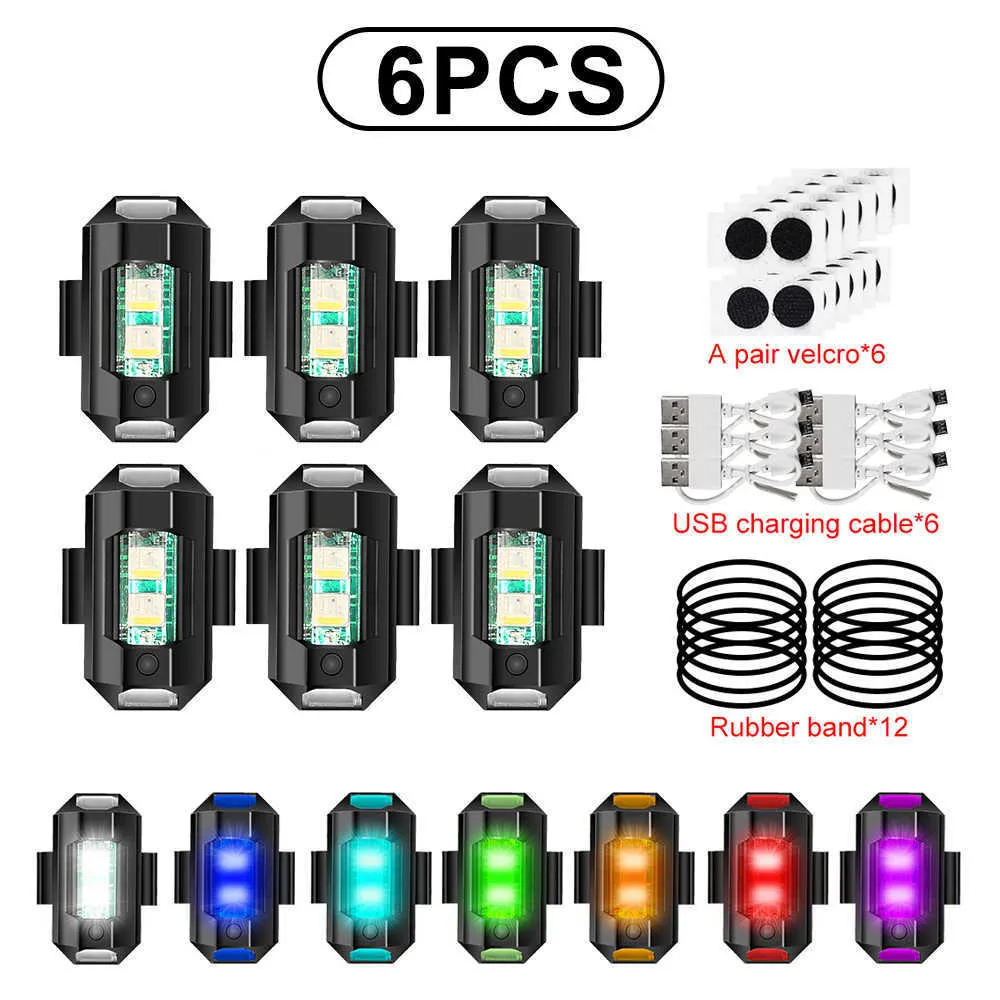 Drahtlose Fernbedienung LED Blitzlicht 7 Farben Anti Kollisions