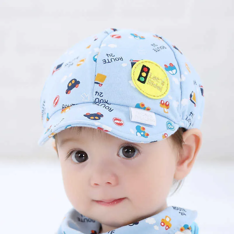 s Cartoon stampato Baby Kid Boy Girl Caps Toddler Infant Hat Little Car Baseball Beret Cap da 0 a 3 Y P230424