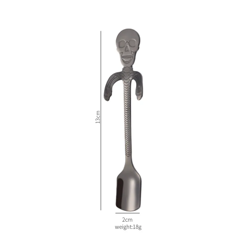 Секция из нержавеющей стали Sugar Spoon Tea and Coffee Spoon Creative Hanging Cule Skeleton Coffee Смешание ложек DH855