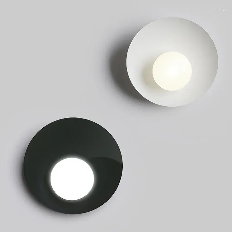 Lâmpada de parede Nordic LED Sconce Teto Dupla Propósito Luz com Vidro Blub para Quarto Cabeceira Sala de Estar Corredor Estudo