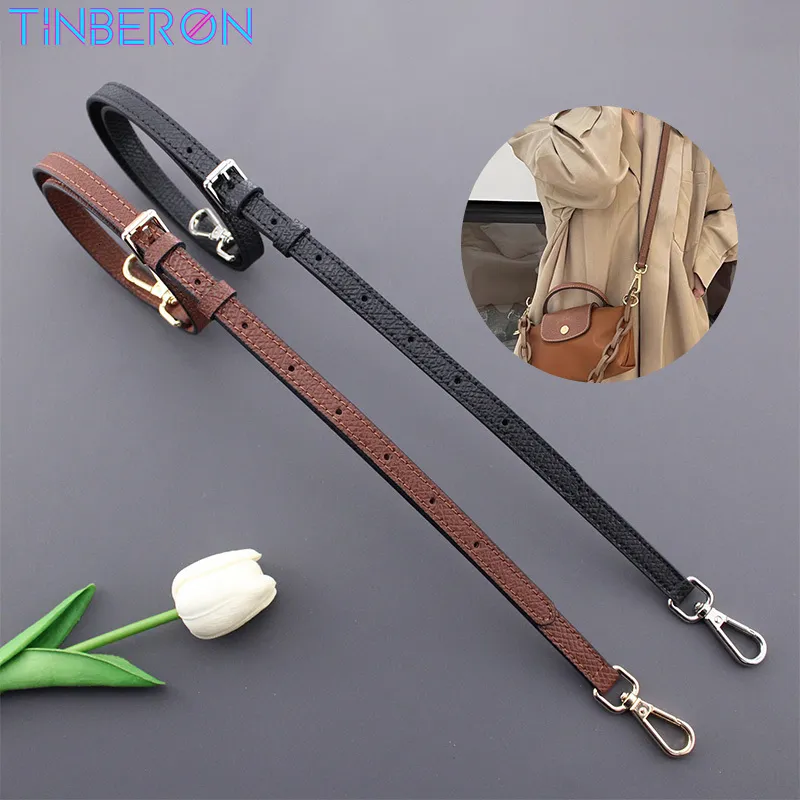 Bag Parts Accessories TINBERON Leather Luxury Bag Strap Adjustable Shoulder Strap Mini dumpling bag DIY Replacement Shoulder Strap Handbag Accessories 230425