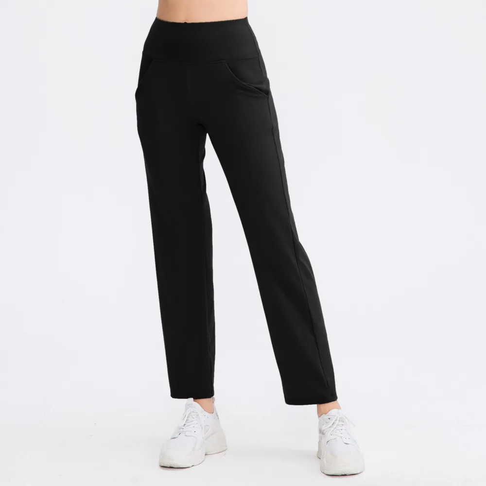 Luluwomen Pantaloni da yoga larghi Pantaloni da allenamento fitness a vita alta da donna Pantaloni sportivi da corsa