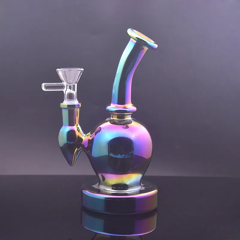 Heet verkopende nano -platen waterpijpglas olie brander bongwaterleidingen kleurrijke recycler dab rig bongs voor het roken van kleine bubbl -catcher met mannelijke glazen olieverbranderpijpen