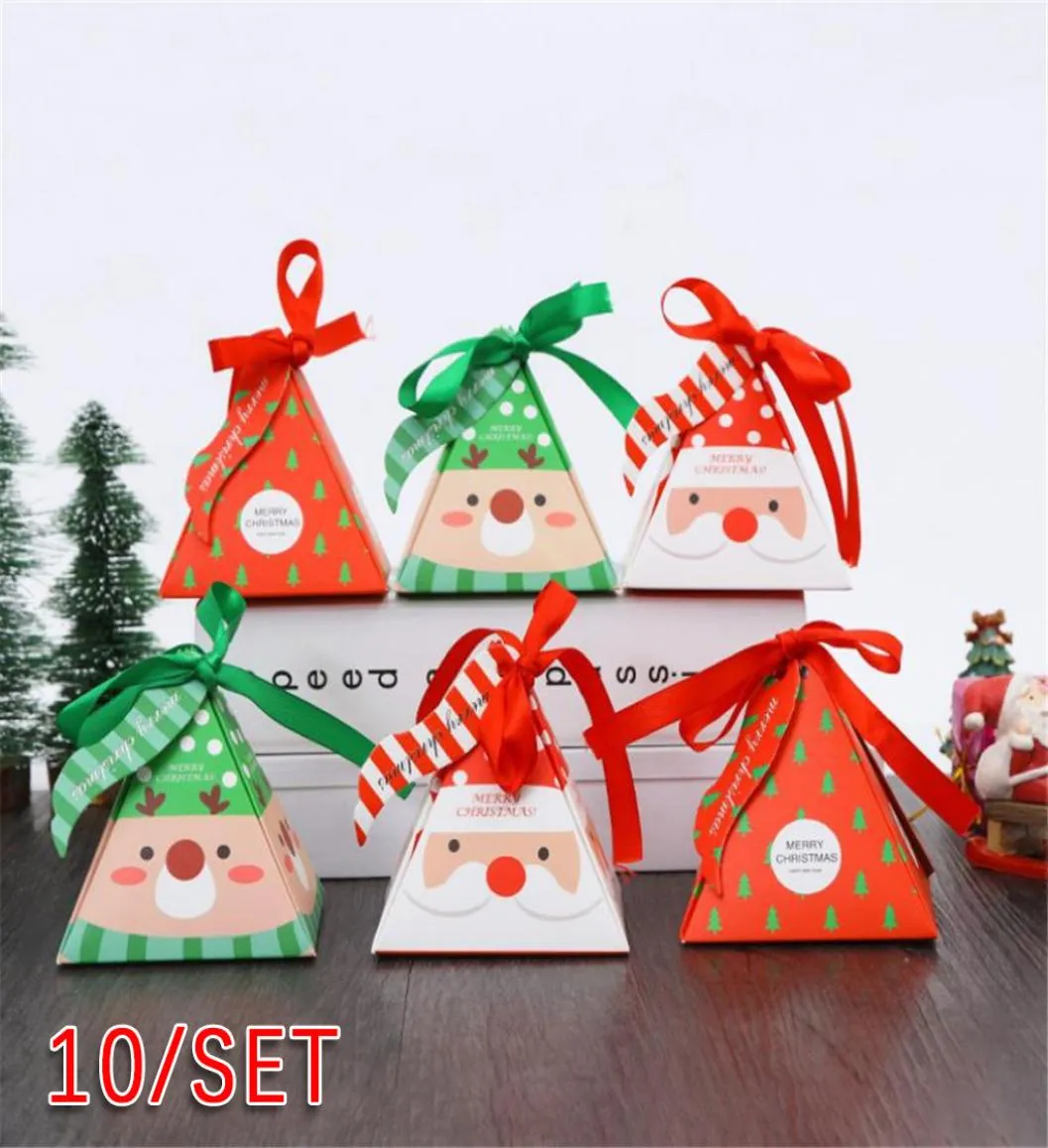 Creative Christmas Candy Gift Box Baking Small Package Tray 10pcs suitable for packaging treats chocolates sweets gift Box4383070