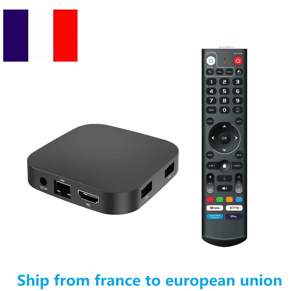 Versand aus Frankreich: Q8 Amlogic SW905Y4 Quad Core TV Box Andorid 11.0 4 GB 32 GB Sprachassistent 4K Video 2,4 G 5 G WiFi BT5.0 Quad Core