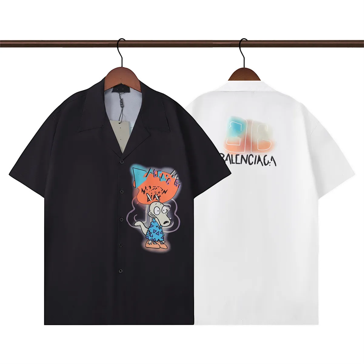 Luxe Designer Shirts Heren Mode Geometrische print bowlingshirt Hawaii Bloemen Casual Shirts Heren Slim Fit Korte Mouw Verscheidenheid ssM-3XL