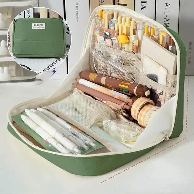 Large Capacity Pencil Case Aesthetic Pencil Pouch Multipurpose Cosmetics  Bag