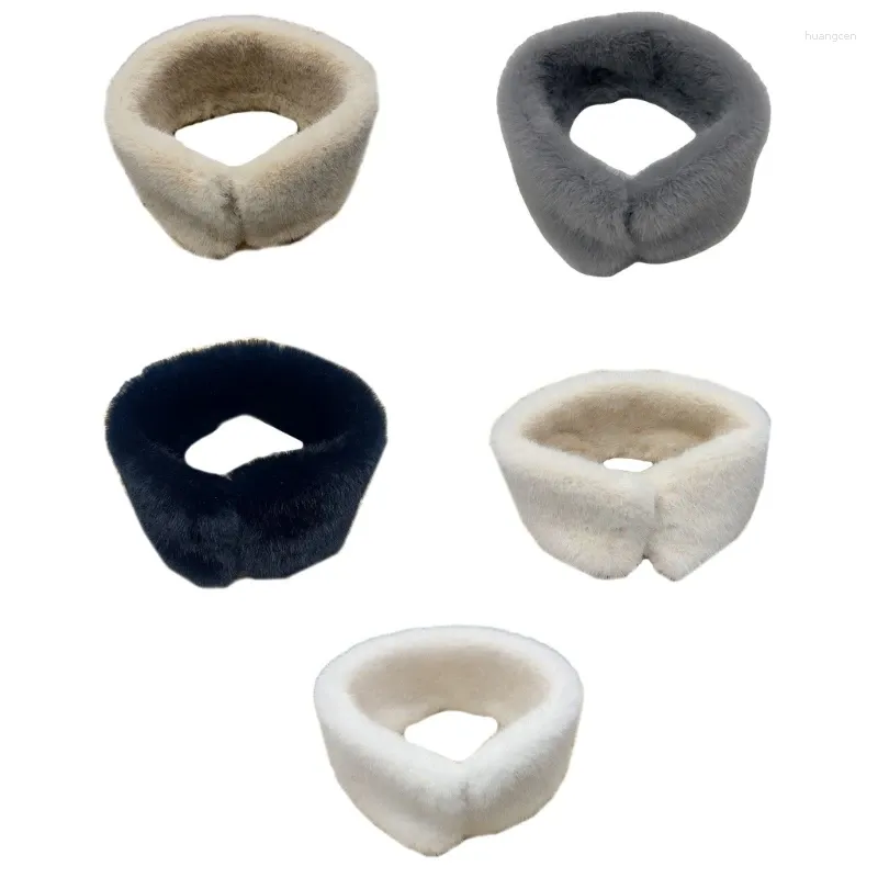 Scarves 5 Colors 50cm Imitation Furs Neckerchief Outdoor Windproof Winter Neck Warmer Scarf For Women And Men R7RF