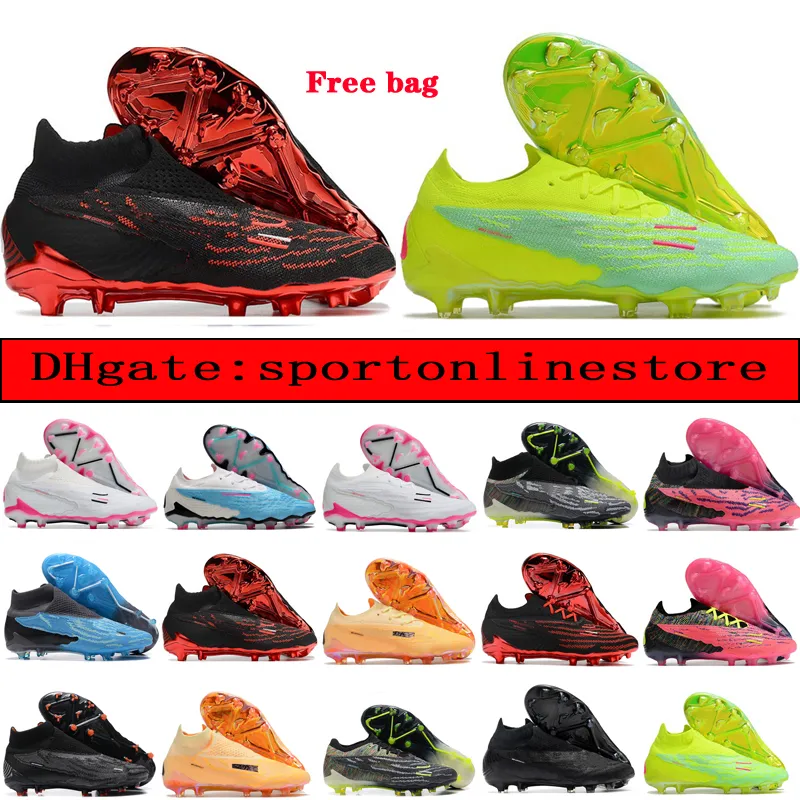 Отправить с качеством футбольных футбольных сапог Phantom GX Elite FG Ghost Like Nops Socks для мужских и низкокачественных кожаных тренеров.