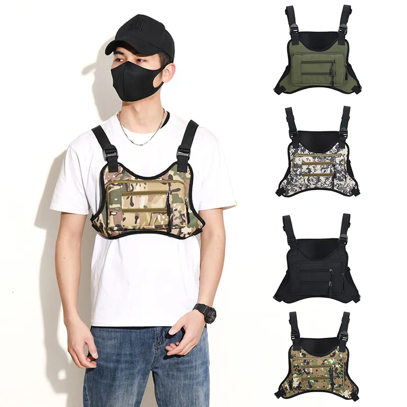 Duffel Bags Bröst Ryggsäck Man City Jogging Gym Running Military Tactical Vest Wallet Sporttelefon Pouch Outdoor Camouflage 230424