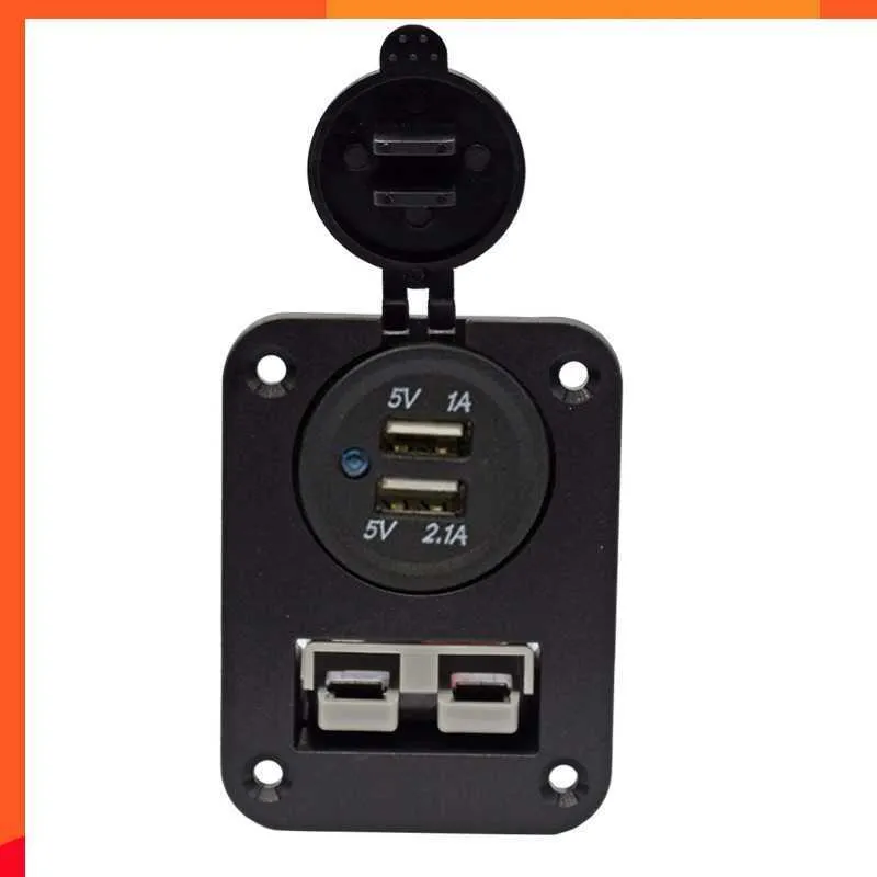 Samochód Nowy DIY zamontowany 50a Anderson Plug Socket Podwójna ładowarka USB 3.1A Panel do przyczepy kempingowej ciężarówki łodzi RV