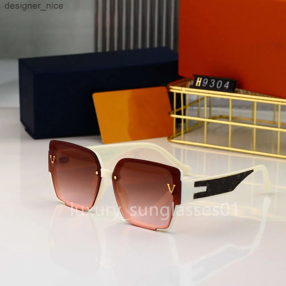 Brand Designer Sunglass 9304 Métal de haute qualité Lunettes de soleil Men Glêmes Femmes Soleil Verre UV400 Lens Louisly Pours