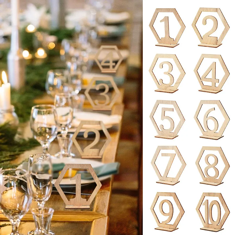 1 set di segni di numero di tavolo per decorazioni per feste di matrimonio Porta promemoria in legno per eventi di feste di compleanno di matrimoni Forniture per decorazioni per catering