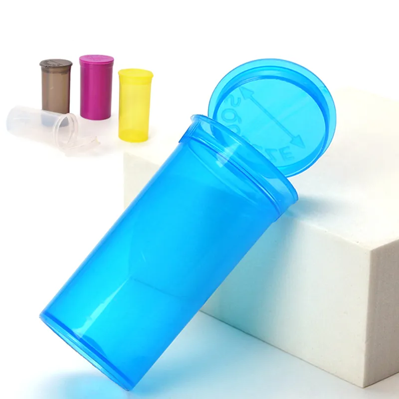 80ml Nem Kanıtı Hap Şişesi 80ml Pop Üst Şişe Tütün Tezahı Bitki Depolama Kılıfı Stash Jar Baharat Konteyneri Sigara Plastik Tüpler