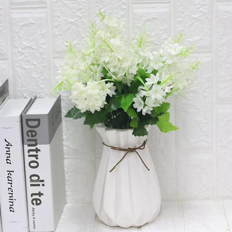 Fleurs décoratives 33 cm PE 6 couleurs longue tige simulation jacinthe bouquet artificiel fête de mariage décoration de la maison accessoires de photographie