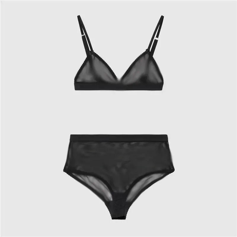 Sous-vêtements de luxe en maille, Textile de maison, sous-vêtements respirants et Sexy pour femmes, Lingerie élégante pour la maison, ensemble de soutien-gorge en dentelle de styliste