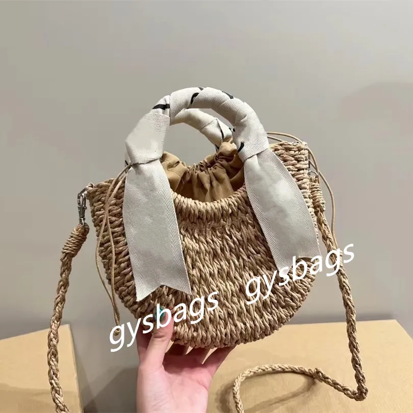 2023 Semi Circle Straw Beach Bags sac bandouli re designer sac main t sac fourre tout au crochet sacs main de luxe sacs main mode totes TOP
