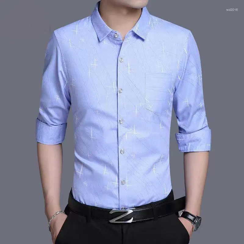 Camicie casual da uomo KPOP Fashion Style Harajuku Slim Fit Top larghi Tutte le partite Camicia coreana Collo quadrato Tasche con bottoni Manica lunga Blusa
