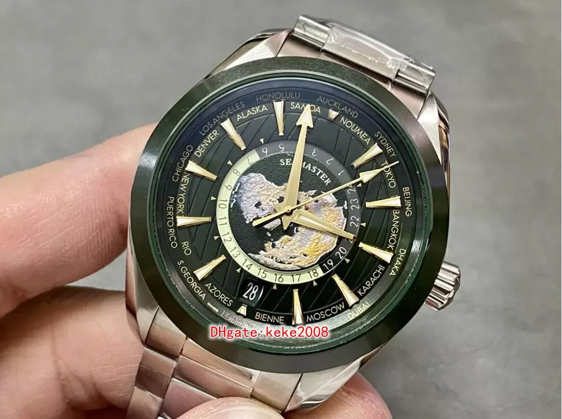 VSF Perfect Watches 220.30.43.22.10.001 43mm Stainless green Ceramic Bezel Cal.8938 Movement Mechanical Automatic Mens Watch Men Wristwatches