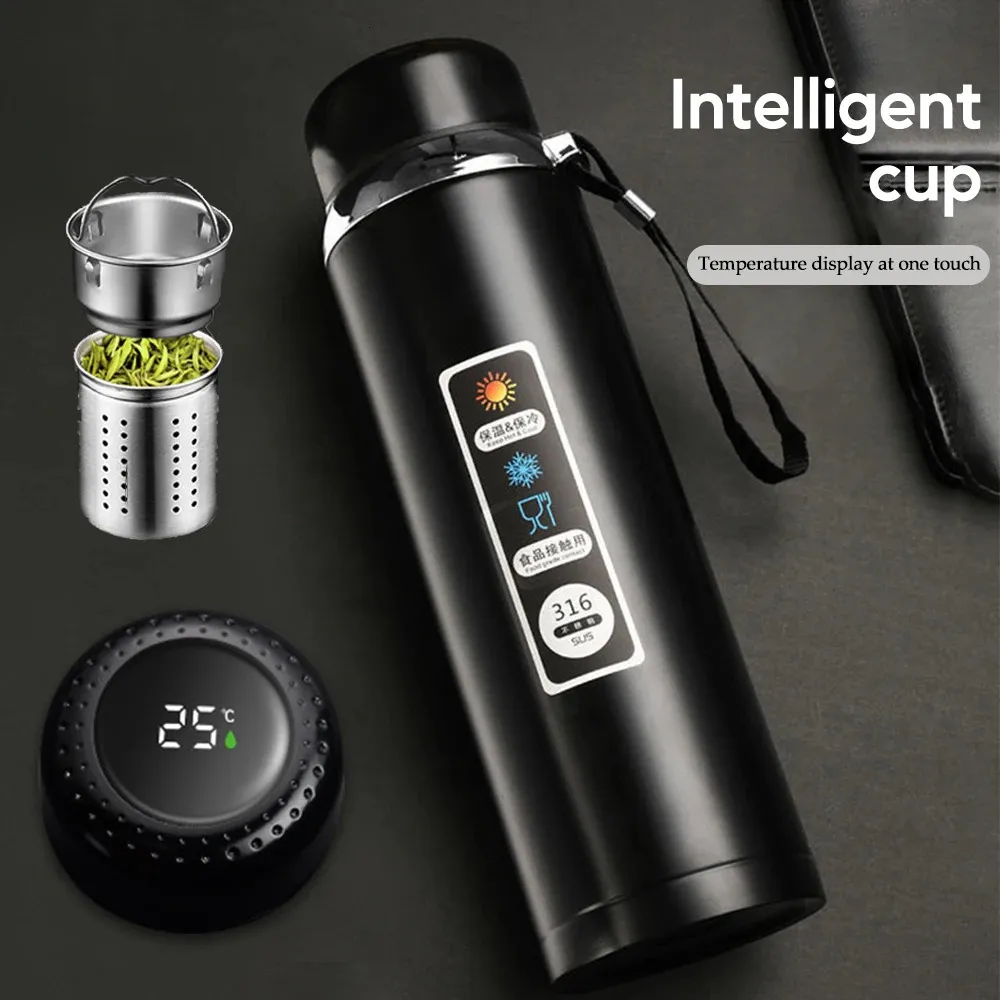 1L Stainless Steel Thermos Water Bottle: Large Capacity, Insulated