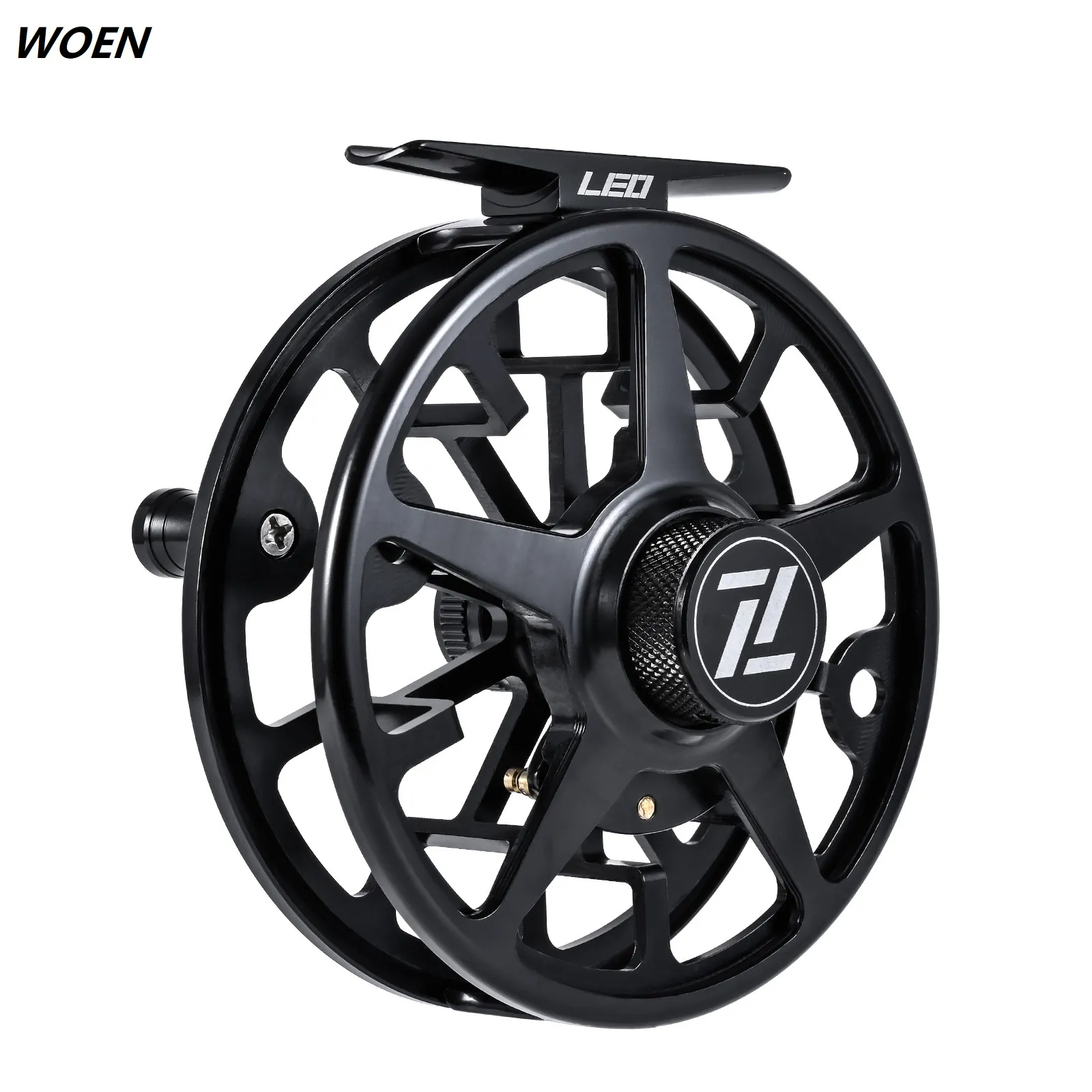 Woen Fly Fishing Wheel 70/90mm Aluminium Alloy Luya Fly Wheel Fish Line Wheel Trackle