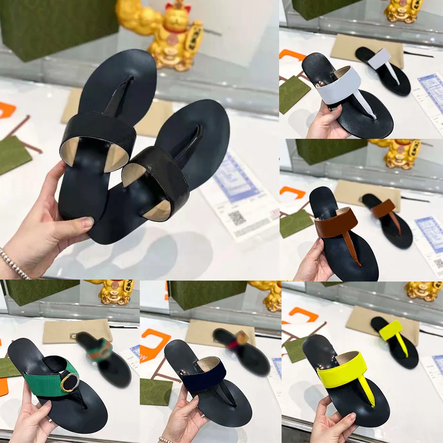 Luksusowe sandały sandały podwójne stringi sandały sandałowe kobiety Flip Flip Flops Fashion Beach kapcie z pudełkiem