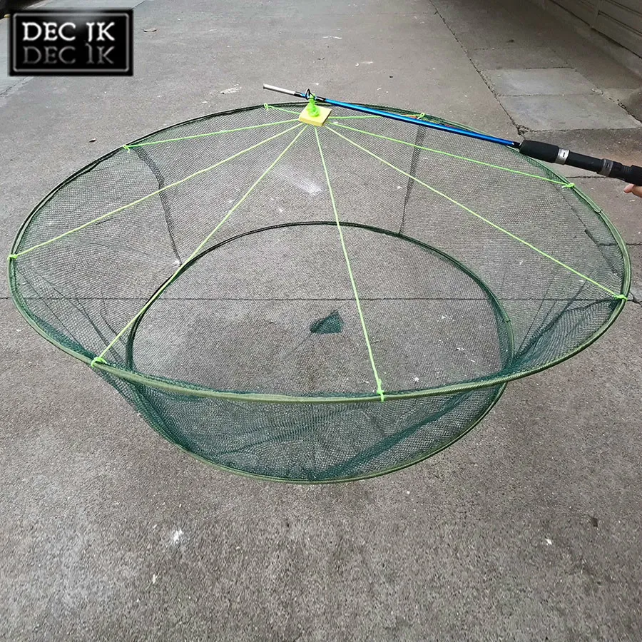 Fishing Accessories Drop FishingLanding Net CrayfishShrimp Catcher Tank Casting Network Mesh For Fish Eels TrapCage Prawn Bait Crab Netting Small 230426