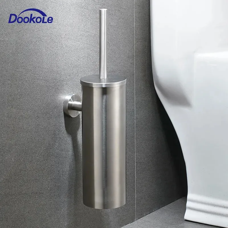 Toilet Brushes Holders DOOKOLE Toilet Brush SUS304 Stainless Steel Wall Mount for Bathroom Storage Modern Style Brushed Finished 231124