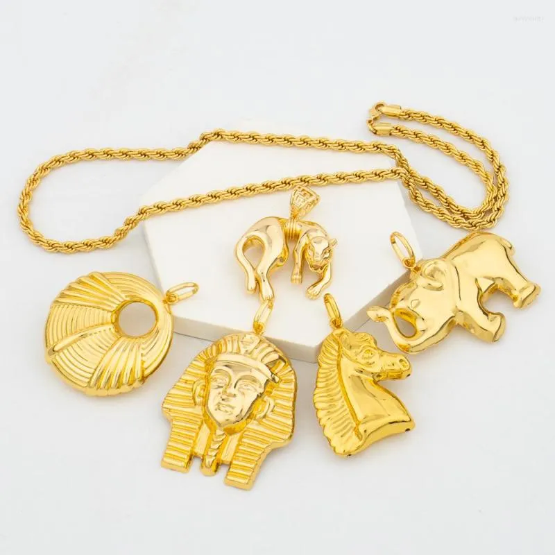 Charms Gold Color Punk Wisianty for Women Męs