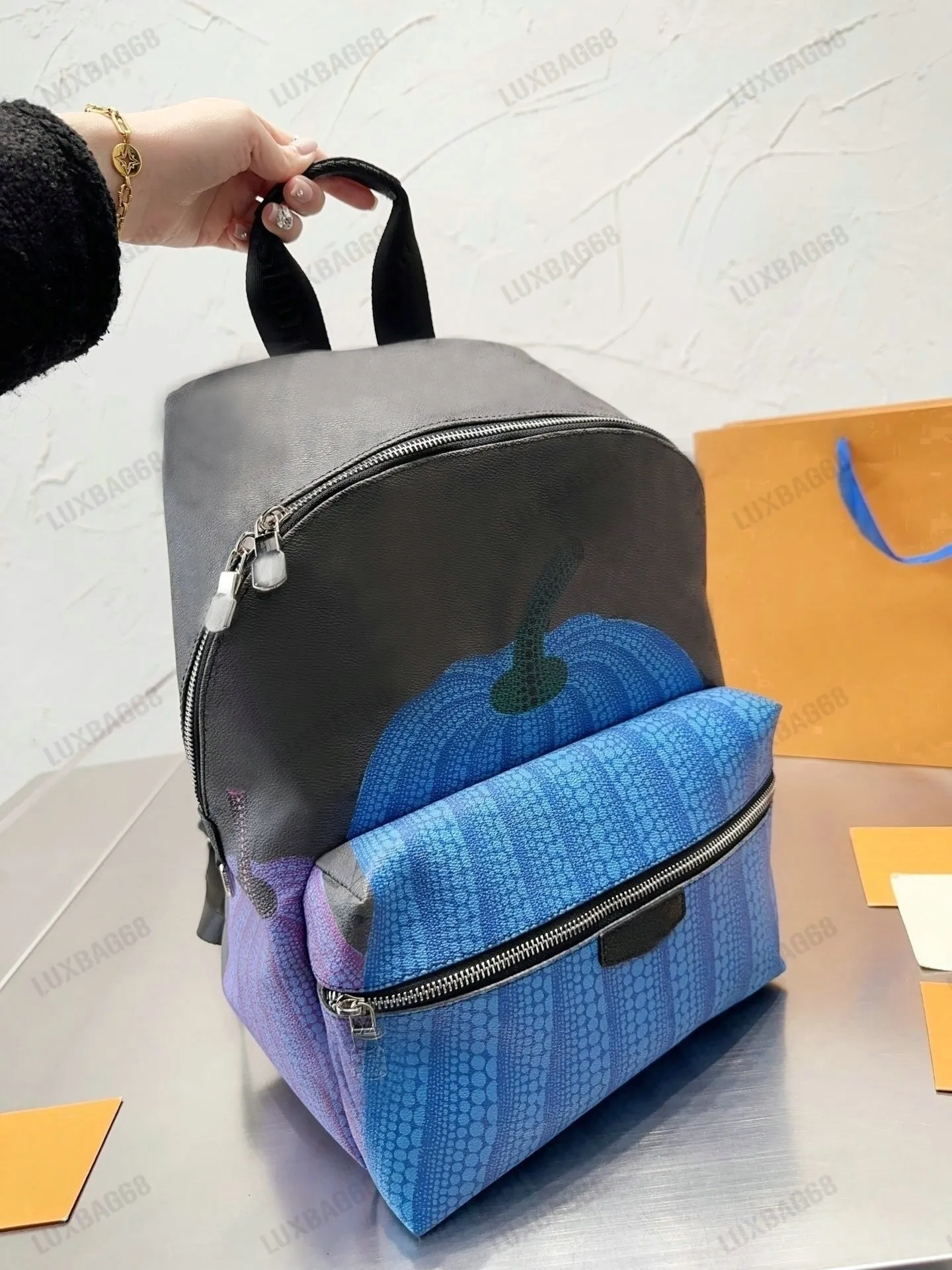 Designer Backpacks Men Colorful Pumpkins Travel Bag For Men