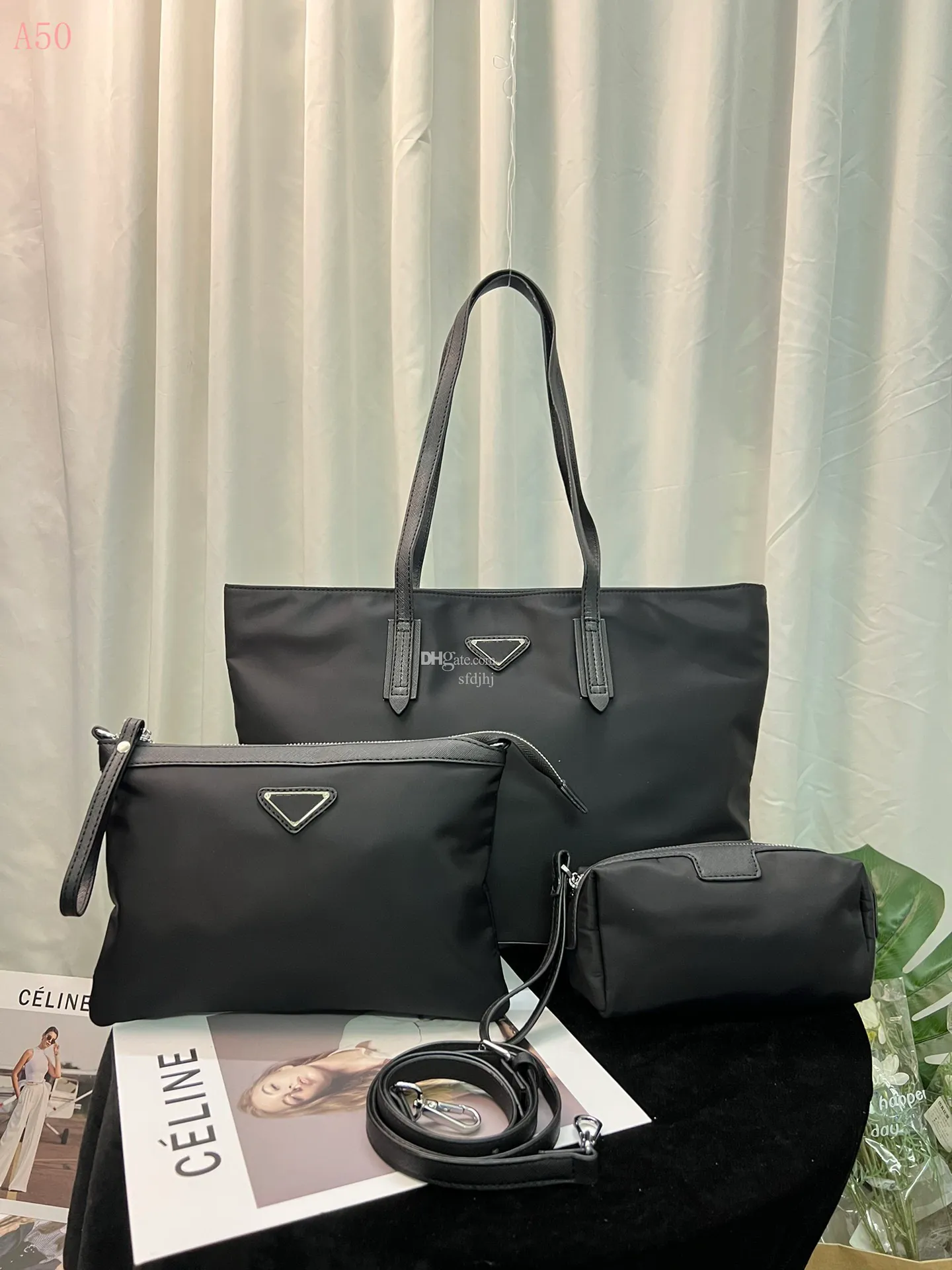 5A Quality New Classic Crossbody Bag Women Leather Handbag Tote Cross Body Bag Messenger black Shoulder Bag Handbags Purses sfdjhj Gift Wallet 3pcs 35 ,38 cm