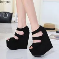 Sandals Super High Slope With Sexy Muffin Thick Platform Waterproof Cool Shoes Women