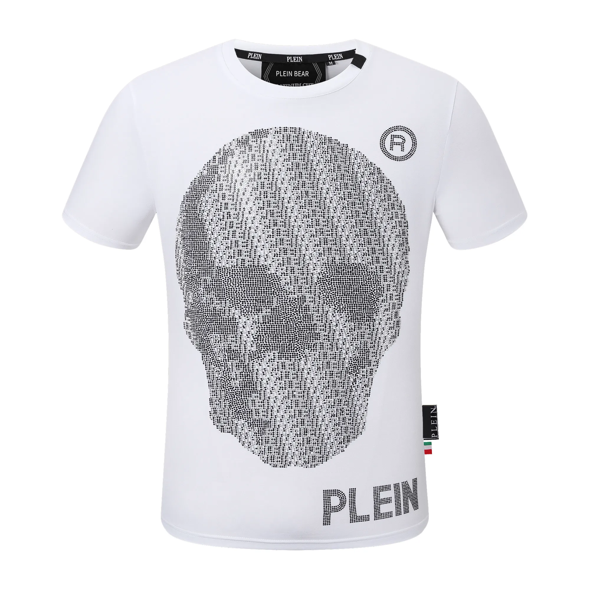 PLEIN BEAR T SHIRT Herren Designer T-Shirts Markenkleidung Strass PP Totenköpfe Herren T-SHIRT RUNDHALS SS SCHÄDEL UND PLEIN MIT KRISTALLEN Hip Hop T-Shirt Top Tees 161313