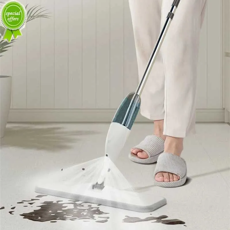 Spray Floor Mop 360 Rotation Flat Mop mit wiederverwendbaren Mikrofaserpads Fensterbürste Tiefenreinigung Glasstaubmop Home Cleaning Tool